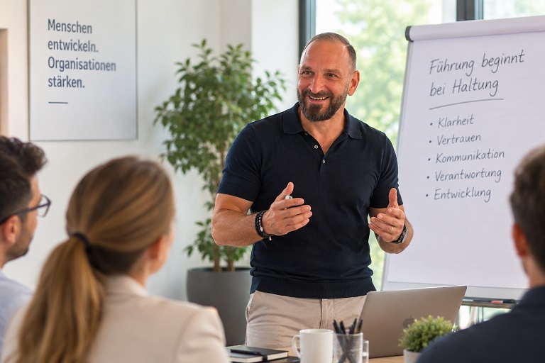 Tunç Gültekin im Führungstraining für neue Führungskräfte und die ersten 100 Tage in Führung